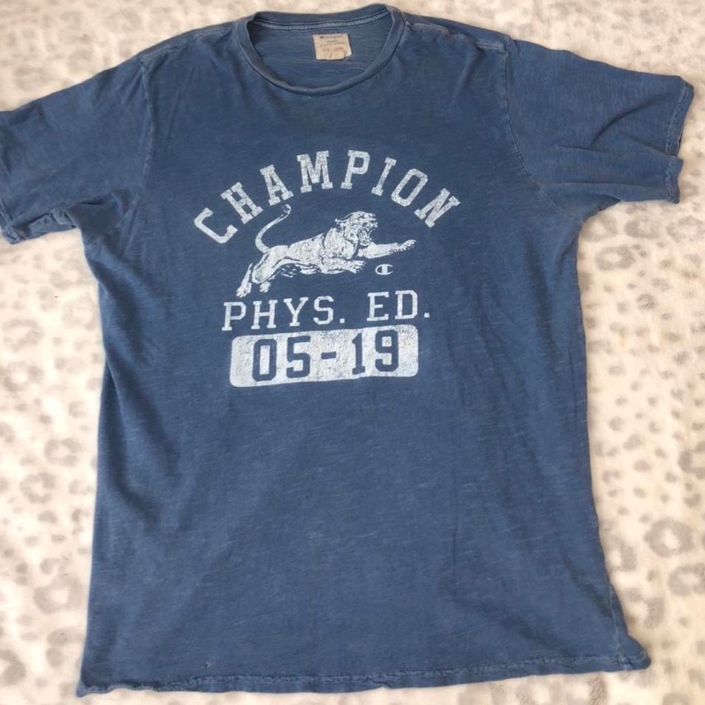 vintage champion phys. ed t shirt- size L